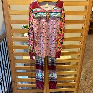 Colorful Matilda Jane Llama Print Kids Pajamas